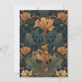 Elegante Hochzeit im floralen Jugendstil Save The Date (Rückseite)