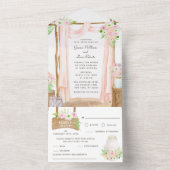 Elegante Hochzeit im Freien All In One Einladung (Innen Boden)