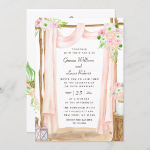 Elegante Hochzeit im Freien Einladung