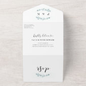 Elegante Hochzeit im Grünen All In One Einladung (Außenbereich)