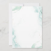 Elegante Hochzeit im Grünen und im Wasser Einladung (Rückseite)