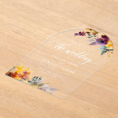 Elegante Hochzeit im Herbst Acryleinladungen (Ablage )