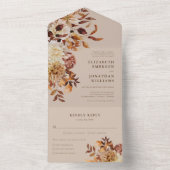 Elegante Hochzeit im Herbst All In One Einladung (Innen Boden)