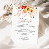 Elegante Hochzeit im Herbst Begleitkarte