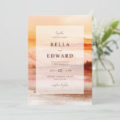 Elegante Hochzeit im Herbst Bohemisch Einladung (Stehend Vorderseite)