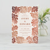 Elegante Hochzeit im Herbst Bohemisch Wasserfarbe Einladung (Stehend Vorderseite)