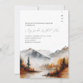 Elegante Hochzeit im Herbst Boho Foto Einladung (Vorderseite)