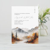 Elegante Hochzeit im Herbst Boho Foto Einladung (Stehend Vorderseite)