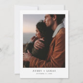 Elegante Hochzeit im Herbst Boho Foto Einladung (Rückseite)