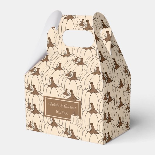 Elegante Hochzeit im Herbst Creamy Pumpkins Gefäll Geschenkschachtel (Vorderseite)