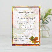 Elegante Hochzeit im Herbst Einladung (Stehend Vorderseite)