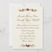 Elegante Hochzeit im Herbst Einladung (Vorderseite)