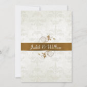 Elegante Hochzeit im Herbst Einladung (Rückseite)