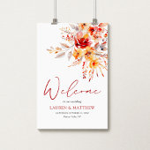 Elegante Hochzeit im Herbst Floral Poster
