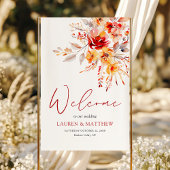 Elegante Hochzeit im Herbst Floral Poster