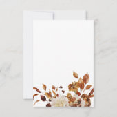 Elegante Hochzeit im Herbst RSVP Karte (Rückseite)