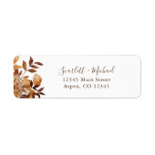 Elegante Hochzeit im Herbst Rücksendeadresse (Vorne)
