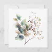 Elegante Hochzeit im Herbst Zwei wird Christlich Einladung (Rückseite)