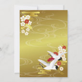 Elegante Hochzeit im japanischen Stil Einladung (Rückseite)