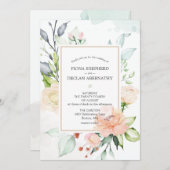 Elegante Hochzeit im Mittelsommer Einladung (Vorne/Hinten)