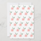 Elegante Hochzeit im Pfirsich-Blumengarten Einladung (Rückseite)