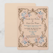 Elegante Hochzeit im Rokoko-Stil Einladung (Vorne/Hinten)