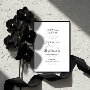 Elegante Hochzeit im Stil des alten Geldes in Schw Einladung