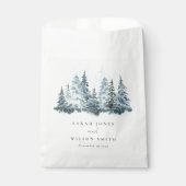 Elegante Hochzeit im Winterwald Pine Geschenktütchen (Vorderseite)
