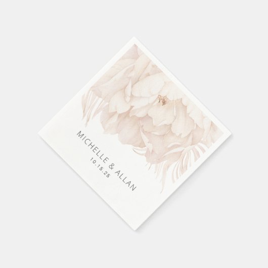 Elegante Hochzeit in Beige-Peelinggarten Serviette (Ecke)