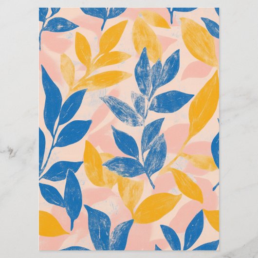 Elegante Hochzeit in Blau und Gelb Menükarte (Rückseite)