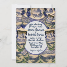 Elegante Hochzeit in Blau und Weiß der Chinoiserie