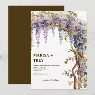 Elegante Hochzeit in der Region Wisteria Canopy Einladung