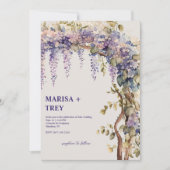 Elegante Hochzeit in der Region Wisteria Canopy Einladung (Vorderseite)