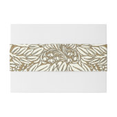 Elegante Hochzeit in Elfenbein und Gold Einladungsbanderole (Rückseitenbeispiel)