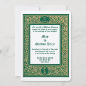 Elegante Hochzeit in Foliage und an der Blumengren Einladung (Vorderseite)