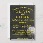 Elegante Hochzeit in Gold und Schwarz Einladung (Vorderseite)