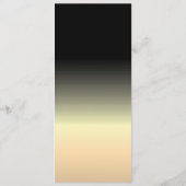 Elegante Hochzeit in Gold und Schwarz Menükarte (Rückseite)