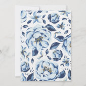 elegante Hochzeit in Herbst und Blumen Einladung (Rückseite)