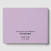 Elegante Hochzeit in Lavender Gästebuch (Rückseite)