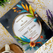 Elegante Hochzeit in Luxus Botanische Hochzeit Einladung