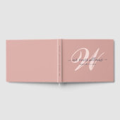 Elegante Hochzeit in Navy Blue und Blush Monogram Gästebuch (Voll)