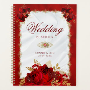 Elegante Hochzeit in Red Gold Floral Planer
