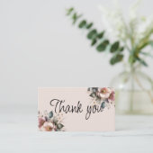 Elegante Hochzeit in Rosa, Blau und Creme Begleitkarte (Stehend Vorderseite)