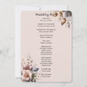 Elegante Hochzeit in Rosa, Blau und Creme Einladung (Vorderseite)