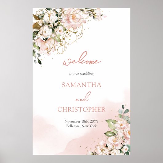 Elegante Hochzeit in Rosa Poster (Vorne)