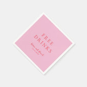 Elegante Hochzeit in Rosa und Rot Serviette (Ecke)