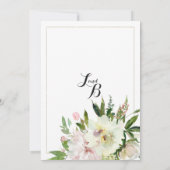 Elegante Hochzeit in Rosa, weißes Gold Einladung (Rückseite)