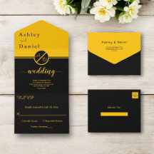 Elegante Hochzeit in Schwarz und Gold