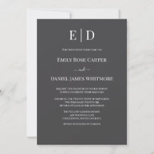 Elegante Hochzeit in Schwarz und Weiß Moderne Mon