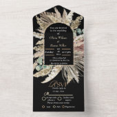 Elegante Hochzeit in Terracotta All In One Einladung (Innen Boden)